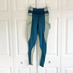 Free People Hardio Cardio Blue Grass High-Rise Leggings Women's Size X-Small XS